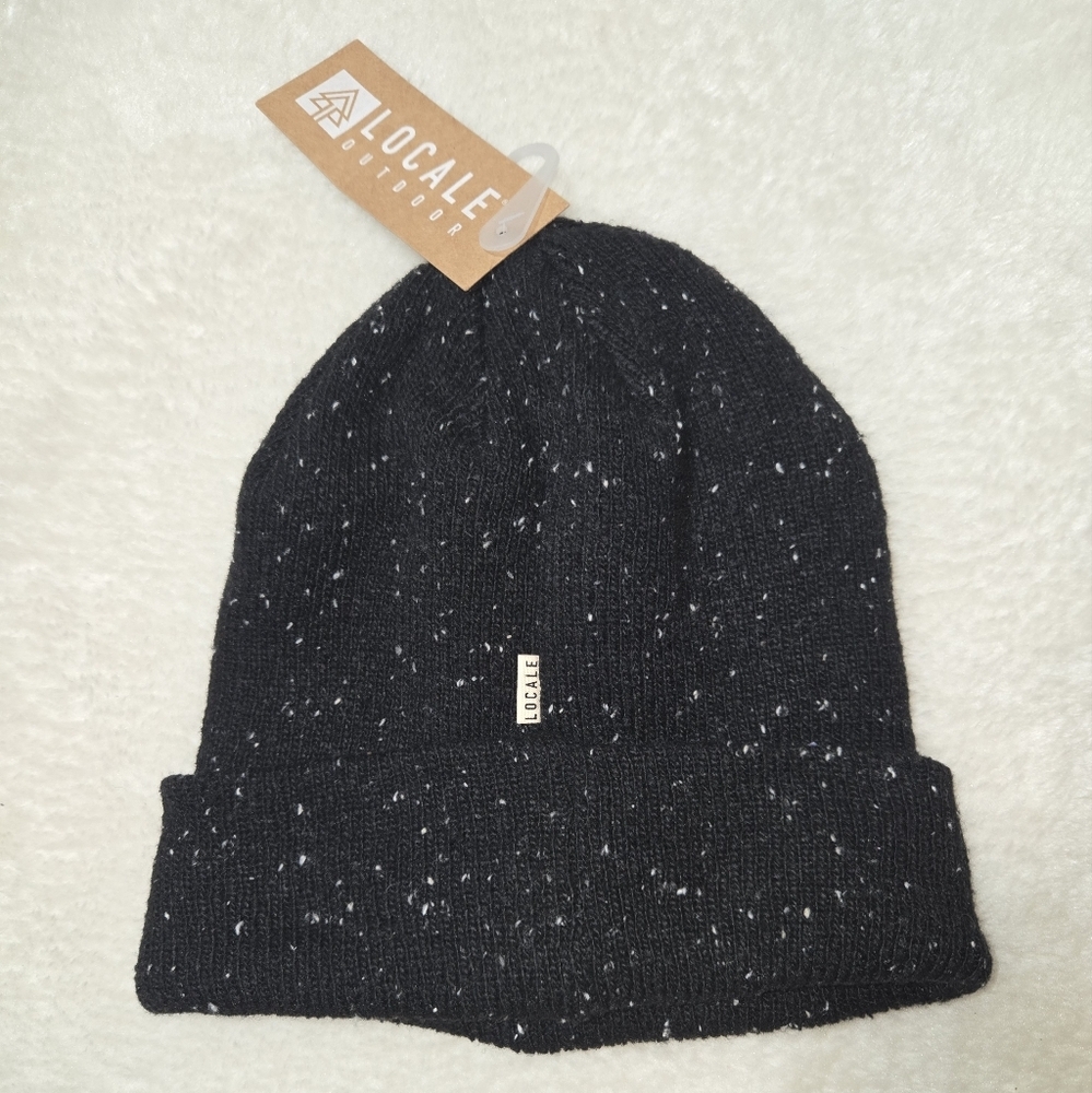 Locale Outdoor Daily Pine Beanie O/S Fits Most Unisex Black NWT